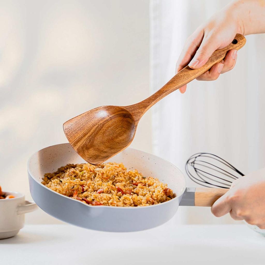 NookEase™Teak Wooden Utensil Set