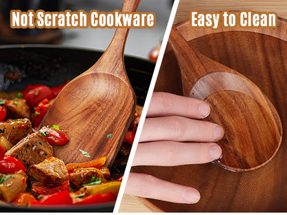 NookEase™Teak Wooden Utensil Set